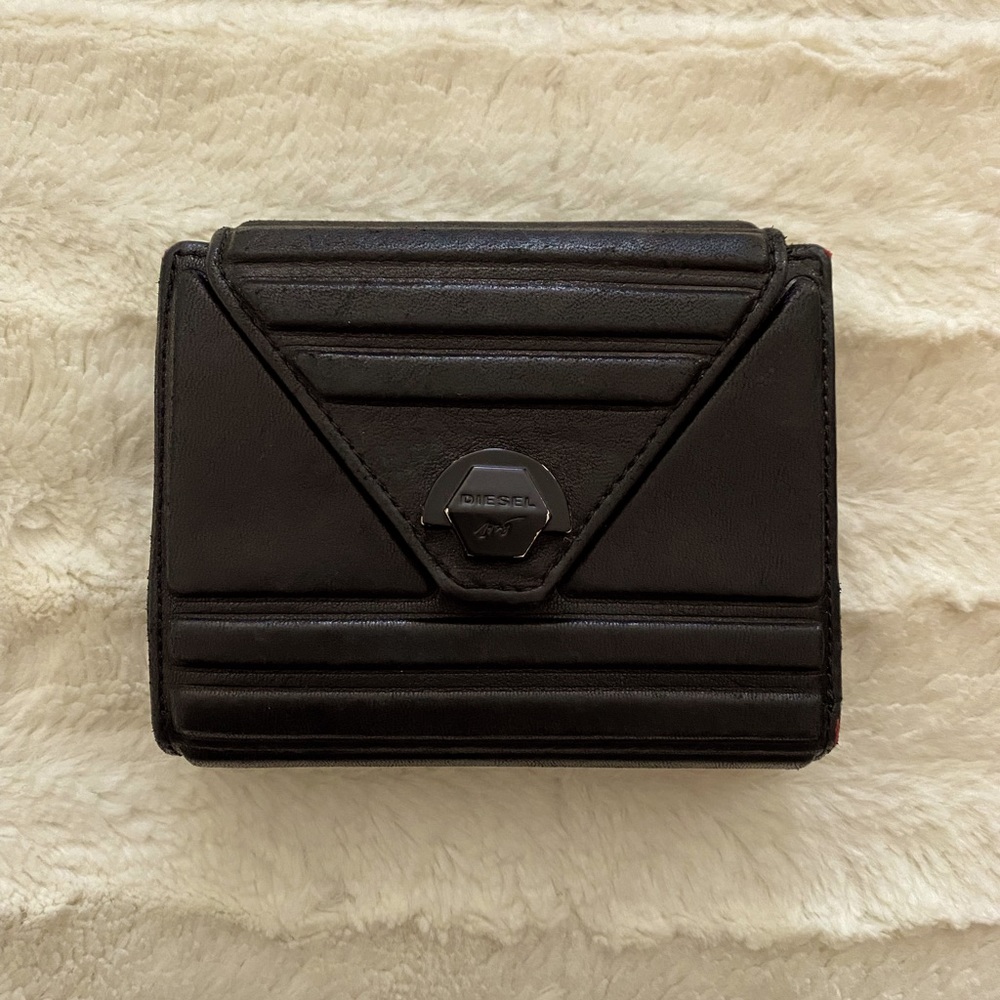 Diesel womens black leather wallet